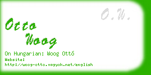 otto woog business card