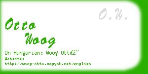 otto woog business card